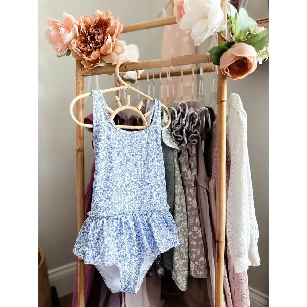 Made Of Meadow Flowers Crisscross Back Floral Peplum Swimsuit